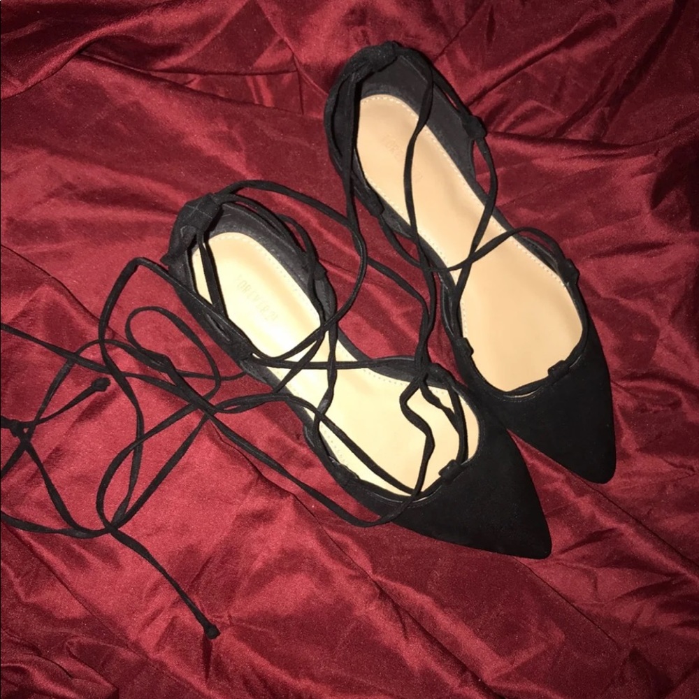 Lace up flats F21
